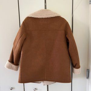 Mango Faux Suede & Shearling Jacket
